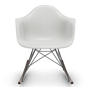 Vitra Eames RAR schommelstoel met zwart onderstel-Cotton white-Esdoorn donker