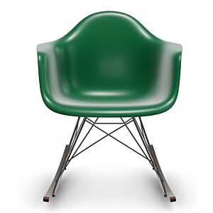 Vitra Eames RAR schommelstoel met zwart onderstel-Emerald-Esdoorn donker