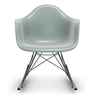 Vitra Eames RAR schommelstoel met zwart onderstel-Licht grijs-Esdoorn donker