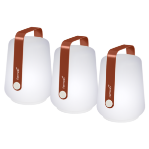 Fermob Balad Portable Mini tafellamp set van 3-Red Ochre