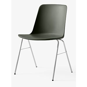 &amp;tradition Rely HW26 stoel chroom onderstel-Bronze green
