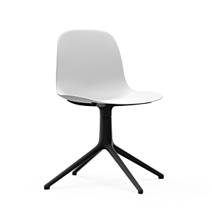 Normann Copenhagen Form Swivel stoel zwart aluminium onderstel-White