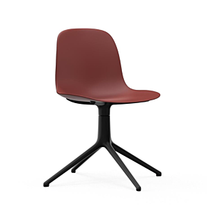 Normann Copenhagen Form Swivel stoel zwart aluminium onderstel-Red
