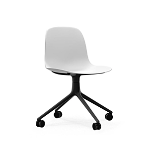 Normann Copenhagen Form Swivel zonder arm bureaustoel zwart onderstel-White