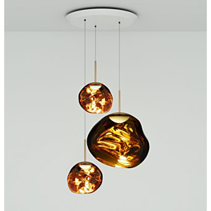 Tom Dixon Melt Trio LED hanglamp-Goud