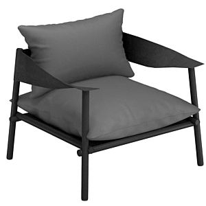 EMU Terramare lounge fauteuil-Zwart-Grijs