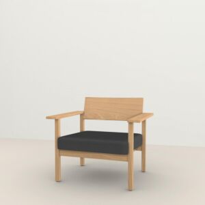 Studio HENK Base Lounge chair-Darkgrey 68-Hardwax oil light