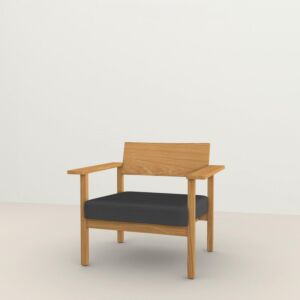 Studio HENK Base Lounge chair-Darkgrey 68-Hardwax oil natural