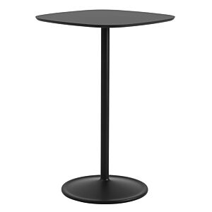 muuto Soft Café tafel-Black Nano / Black-70x70x105 cm