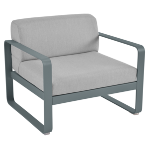 Fermob Bellevie fauteuil met flannel grey zitkussen-Storm Grey