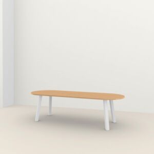 Studio HENK Co Flat Oval tafel wit frame 3 cm