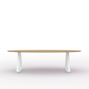 Studio HENK Topple Oval tafel wit frame 3 cm