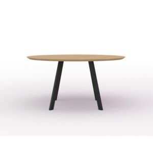 Studio HENK New Co Quadpod XL tafel zwart frame 4 cm-∅ 170 cm-Hardwax oil light