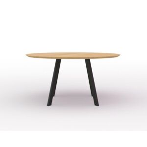 Studio HENK New Co Quadpod XL tafel zwart frame 3 cm-∅ 170 cm-Hardwax oil natural