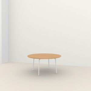 Studio HENK Flyta Quadpod tafel wit frame 4 cm-∅ 150 cm-Hardwax oil light