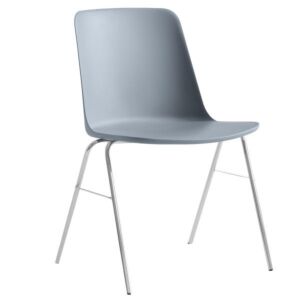 &amp;tradition Rely HW26 stoel chroom onderstel-Licht blauw