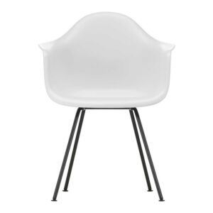 Vitra Eames DAX stoel met zwart onderstel-Cotton white
