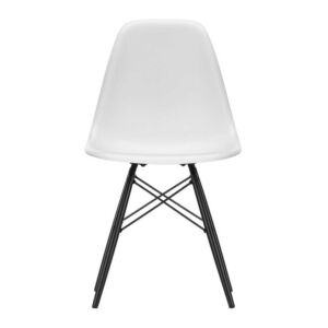 Vitra Eames DSW stoel met zwart esdoorn onderstel-Cotton white