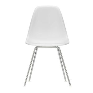 Vitra Eames DSX stoel met verchroomd onderstel-Cotton white
