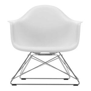 Vitra Eames LAR loungestoel met verchroomd onderstel-Cotton white
