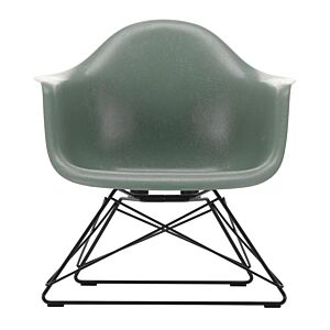 Vitra Eames LAR Fiberglass loungestoel met zwart onderstel-Sea Foam Green