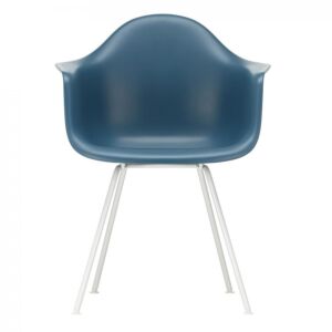 Vitra Eames DAX stoel met wit onderstel-Zee blauw
