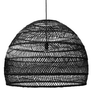 HKliving Wicker Ball hanglamp-Zwart-∅ 80 cm