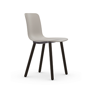 Vitra Hal RE Wood stoel donker eiken onderstel-Warm Grey