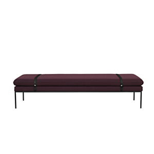 Ferm Living Turn Daybed bank Fiord zwarte band-591 Bordeaux