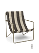 Ferm Living Desert olive fauteuil-Off-white/Chocolate