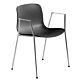 HAY About a Chair AAC18 chroom onderstel stoel-Zwart
