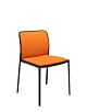 Kartell Audrey Soft zwart stoel-Oranje-Zonder armleuning