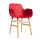 Normann Copenhagen Form armchair stoel eiken-Fel Rood