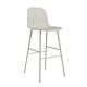 Normann Copenhagen Form Bar Chair barkruk stalen onderstel -Light grey-Zithoogte 75 cm
