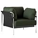 Hay Can 1 seater fauteuil-Groen-zwart-Chromed