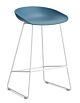 HAY About a Stool AAS38 barkruk wit onderstel-Zithoogte 65 cm-Azure blue