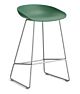 HAY About a Stool AAS38 barkruk RVS onderstel-Zithoogte 65 cm-Teal Green