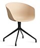 HAY About a Chair AAC20 zwart onderstel stoel-Pale Peach