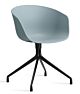HAY About a Chair AAC20 zwart onderstel stoel-Dusty blue