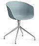 HAY About a Chair AAC20 chroom onderstel stoel-Dusty blue