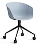 HAY About a Chair AAC24 bureaustoel - Zwart onderstel-Slate Blue