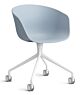 HAY About a Chair AAC24 bureaustoel - Wit onderstel-Slate Blue