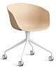 HAY About a Chair AAC24 bureaustoel - Wit onderstel-Pale Peach