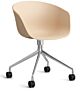 HAY About a Chair AAC24 bureaustoel - Chrome onderstel-Pale Peach