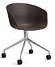 HAY About a Chair AAC24 bureaustoel - Chrome onderstel-Raisin