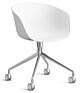 HAY About a Chair AAC24 bureaustoel - Chrome onderstel-White