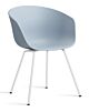 HAY About a Chair AAC26 - wit onderstel-Slate Blue