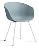 HAY About a Chair AAC26 - wit onderstel-Dusty blue