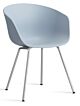 HAY About a Chair AAC26 - chrome onderstel-Slate Blue