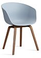 HAY About a Chair AAC22 stoel Walnoot onderstel- Slate Blue